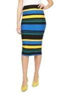 Dorothy Perkins Multicolored Stripe Pencil Skirt