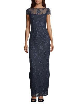 Adrianna Papell Corded Lace Gown