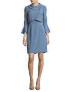 Tahari Arthur S. Levine Plus Two-piece Ruffle-sleeve Dress Suit