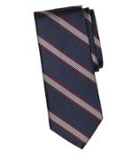 Brooks Brothers Herringbone And Stripe Silk Tie