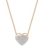 Swarovski Even Crystal And Rose Gold Pendant Necklace