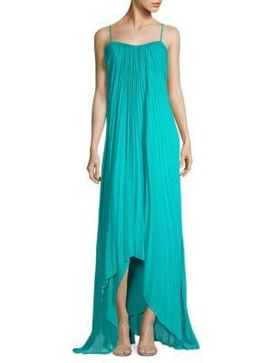 Laundry By Shelli Segal Pleated High-low Dress