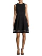 Calvin Klein Petite Laser Cut Fit-&-flare Dress