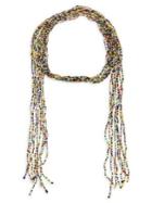 Design Lab Extended Multi-strand Rainbow Bead Necklace
