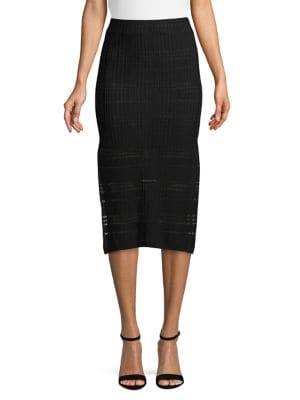 Finders Keepers Side Slit Eyelet Midi Skirt