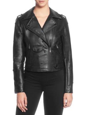 Catherine Catherine Malandrino Star-studded Moto Jacket