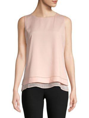 Calvin Klein Petite Tiered Hem Sleeveless Top