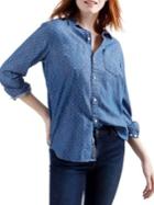 Lucky Brand Polka Dot Long-sleeve Cotton Shirt