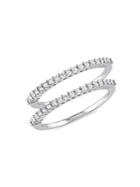 Sonatina Sterling Silver 0.33 Tcw Diamond 2-piece Anniversary Ring Set