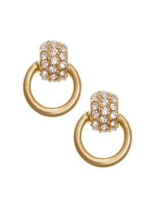 Christian Siriano Goldtone & Crystal Drop Earrings