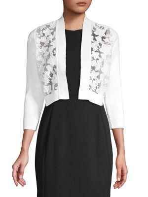 Calvin Klein Cropped Lace Cardigan