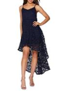 Quiz Crochet Lace High-low Dress
