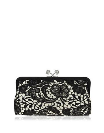 Nina Lace And Satin Clutch