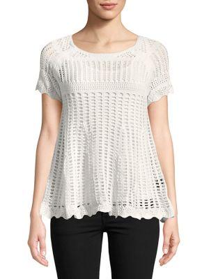 Context Crochet Raglan-sleeve Top
