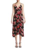 Astr The Label Floral Lace-up Dress