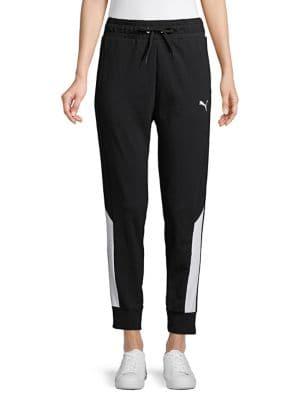 Puma Logo Cotton Blend Jogger Pants