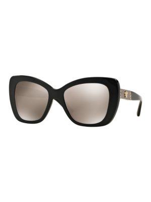 Versace 54mm Mirrored Acetate & Metal Butterfly Sunglasses