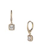 Anne Klein Pave Cubic Zirconia Square Drop Earrings