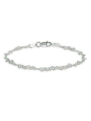 Lord & Taylor Heart Filigree Sterling Silver Chain Bracelet