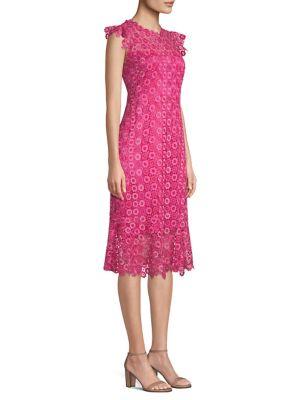 Elie Tahari Florance Lace Midi Dress