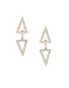 Vince Camuto Pave Crystal Triangle Drop Earrings