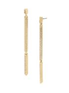 Bcbgeneration Starry Eyed Goldtone Pave Stick Linear Earrings