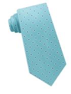 Michael Kors Neat Square Pattern Woven Silk Tie
