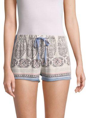 Pj Salvage Paisley-print Drawstring Shorts