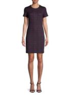 Calvin Klein Houndstooth Short-sleeve Mini Dress