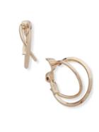 Anne Klein Double Hoop Clip Earrings
