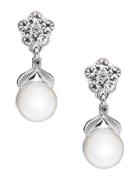 Nadri Sparkling Pearl Semi-drop Earrings