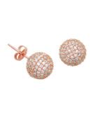 Lord & Taylor White Sapphire Ball Stud Earrings