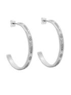 Lucky Brand Land And Sea Fish Etched Hoop Earrings