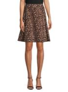 Imnyc Isaac Mizrahi Leopard Print A-line Skirt