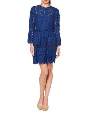 Laundry By Shelli Segal Mock Neck Floral A-line Dress