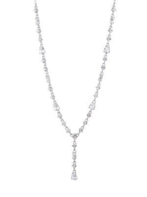 Givenchy Rhodium-plated And Crystal Y-necklace