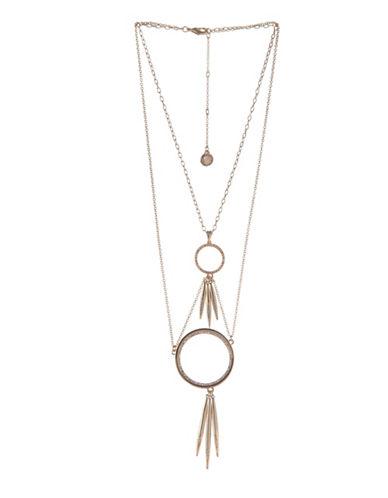 Bcbgeneration Glass Stone Double Chain Necklace