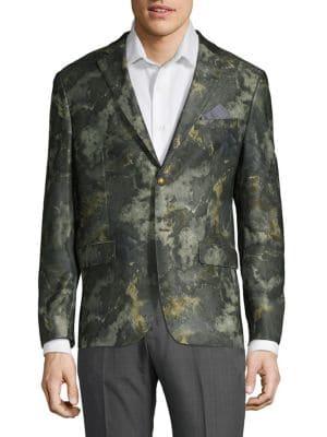 Tallia Orange Abstract-print Blazer
