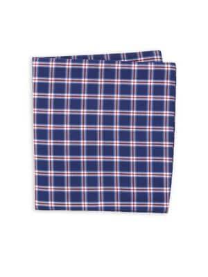 Black Brown Dalton Plaid Cotton Pocket Square