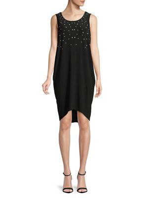 Jones New York Sleeveless Beaded Cocoon Dress
