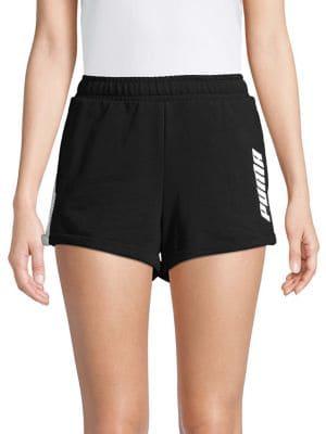 Puma Logo Cotton Blend Shorts