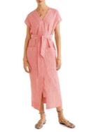 Mango Striped Tie-front Dress