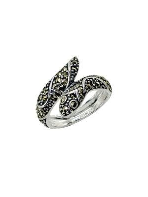 Designs Sterling Silver And Marcasite Snake Ring