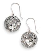 Lord & Taylor Sterling Silver And Marcasite Earrings