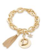 R.j. Graziano D Initial Chain-link Charm Bracelet