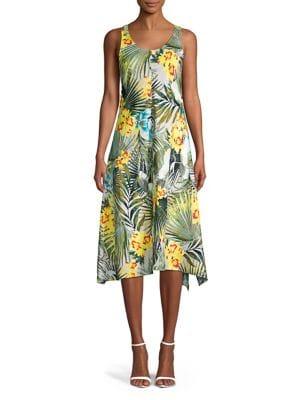 Context Tropical Palms A-line Dress