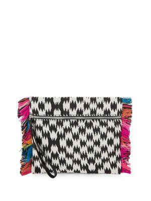 Twig + Arrow Houndstooth-print Wristlet