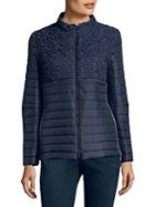 Cinzia Rocca Quilted Embroidered Down Jacket