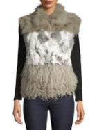 Adrienne Landau Fox & Rabbit Fur Vest