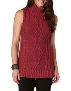 Democracy Sleeveless Cable Knit Sweater